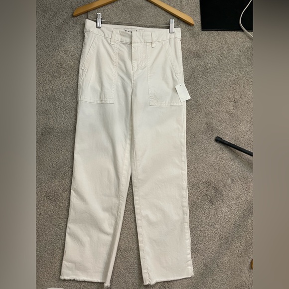 NWT FRANK & EILEEN BLACKSTONE CHALK CROP UTILITY PANTS WOMEN'S SIZE 0 US $298 - Picture 8 of 12